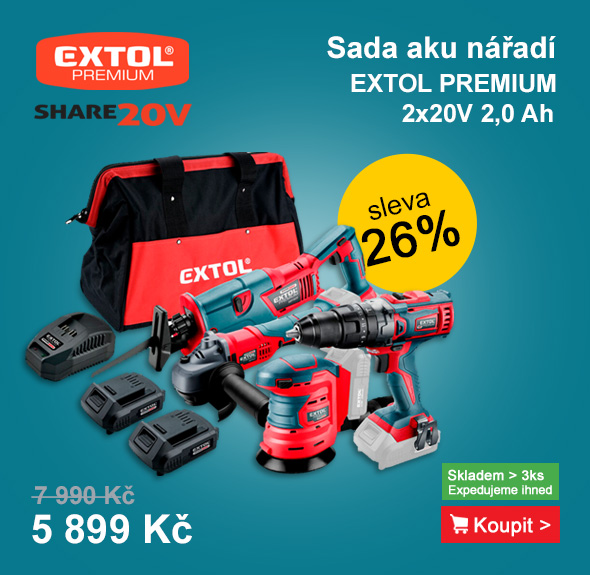 Aku sada nářadí 20V Extol Premium 8898314