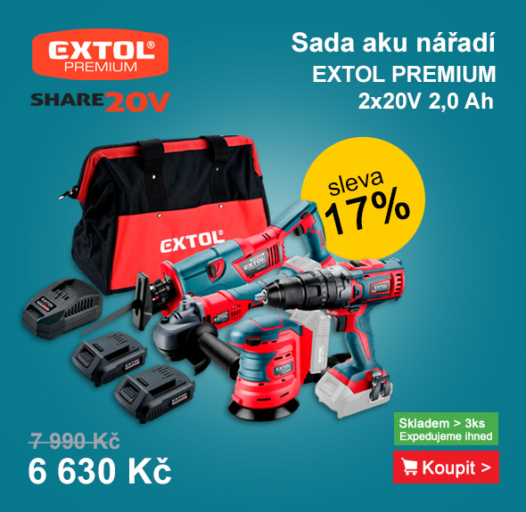 Aku sada nářadí 20V Extol Premium 8898314