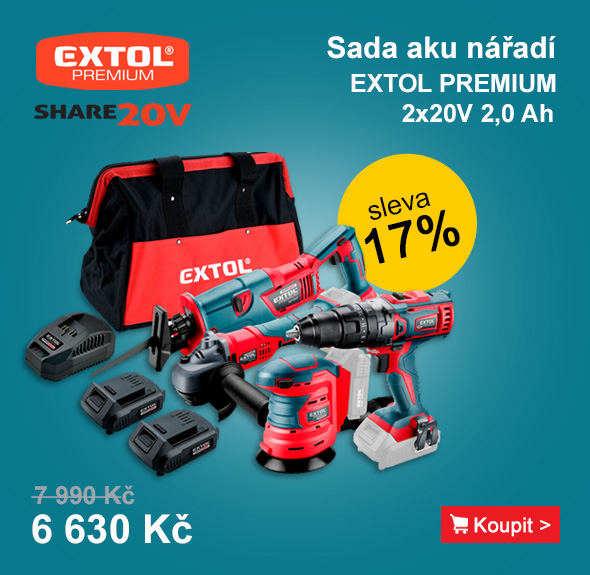 Aku sada nářadí 20V Extol Premium 8898314