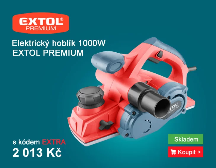 Elektrický hoblík 1000W EXTOL PREMIUM 8893405