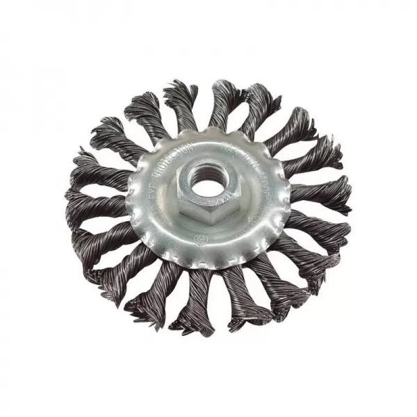 Kartáč radiální copánkový 125mm vlnitý drát S 0,5mm M14x2mm EXTOL CRAFT 17026