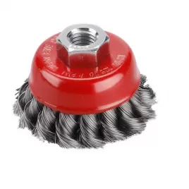 Kartáč hrnkový copánkový 65mm vlnitý drát S 0,5mm M14x2mm EXTOL CRAFT 17007