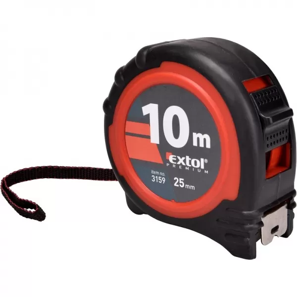 Metr svinovací 10m x 25mm pryžový obal EXTOL PREMIUM 3159