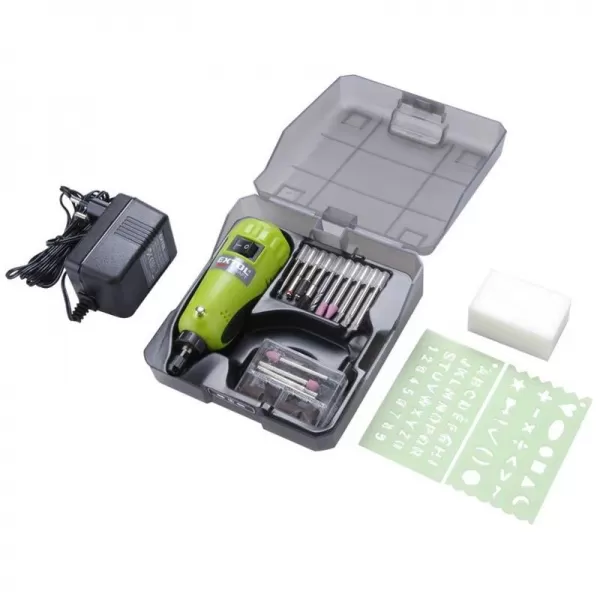 Mini vrtačka / bruska s transformátorem v kufříku EXTOL CRAFT 404121