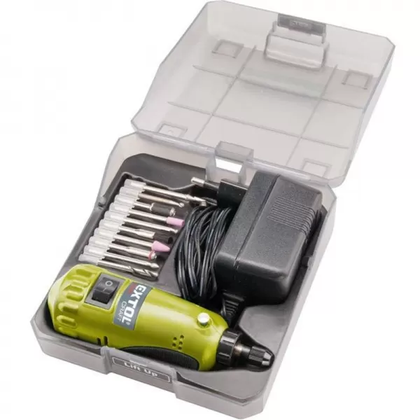 Mini vrtačka / bruska s transformátorem v kufříku EXTOL CRAFT 404121