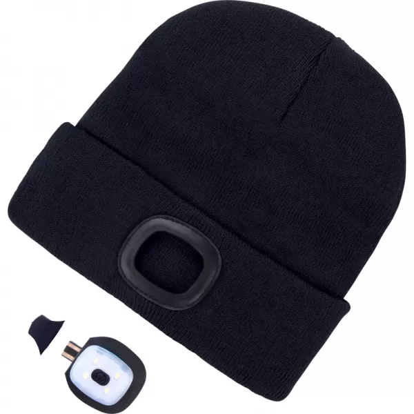 Čepice s čelovkou 4x45lm, USB nabíjení, černá, univerzální velikost EXTOL LIGHT 43199