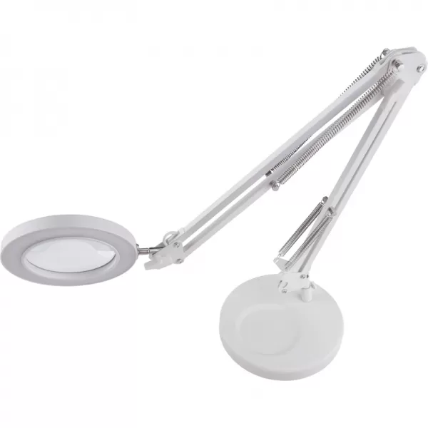 Lampa stolní s lupou, USB napájení, bílá, 2400lm, 3 barvy světla, 5x zvětšení EXTOL LIGHT 43161