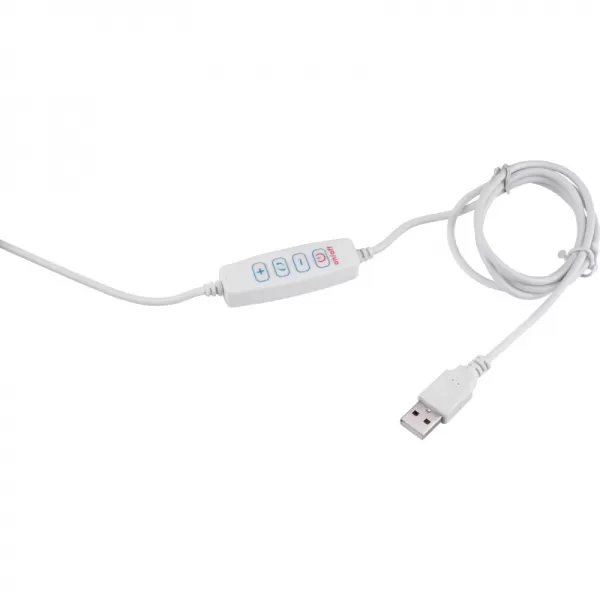 Lampa stolní s lupou, USB napájení, bílá, 2400lm, 3 barvy světla, 5x zvětšení EXTOL LIGHT 43161