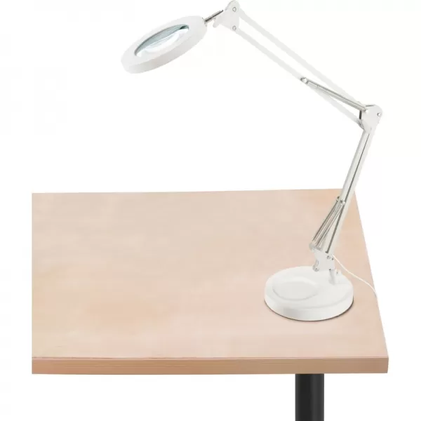 Lampa stolní s lupou, USB napájení, bílá, 2400lm, 3 barvy světla, 5x zvětšení EXTOL LIGHT 43161