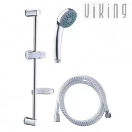 Sprchová sada velká 1funkční hlavice, tyč, držák mýdla, hadice 150cm VIKING 630305