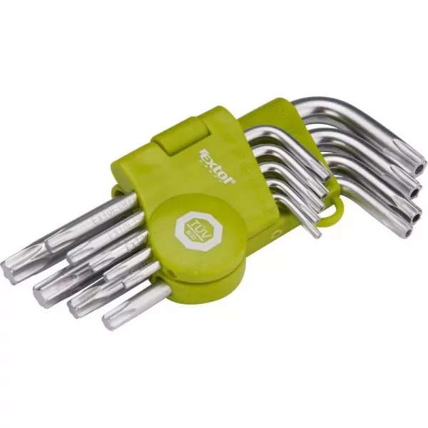 L-klíče TORX krátké sada 9ks T 10-50 EXTOL CRAFT 66010