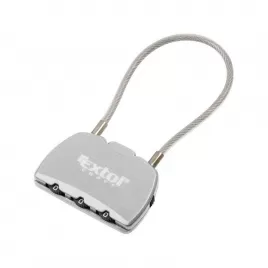 Zámek kombinační s trojmístným kódem, lanko EXTOL CRAFT 78115