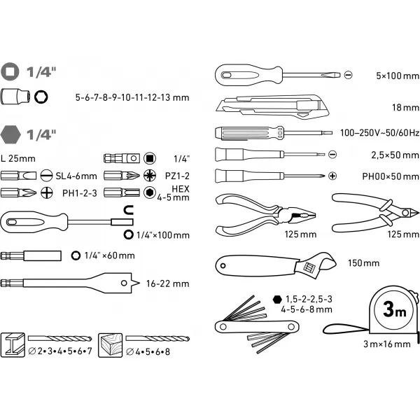 Aku vrtací šroubovák 12V 1x2,0Ah BRUSHLESS s nářadím EXTOL CRAFT 422801