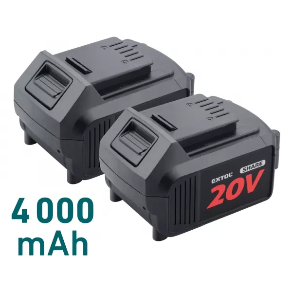 Aku řetězová pila SHARE20V/2x4,0 Ah Extol Industrial 8791920