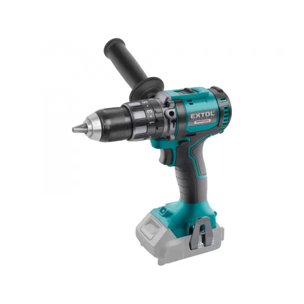 Aku vrtací šroubovák s příklepem 20V/bez aku SHARE20V BRUSHLESS Extol Industrial 8791803