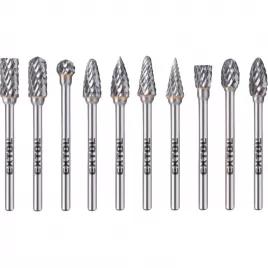 Frézy karbidové sada 10ks EXTOL INDUSTRIAL 8703810