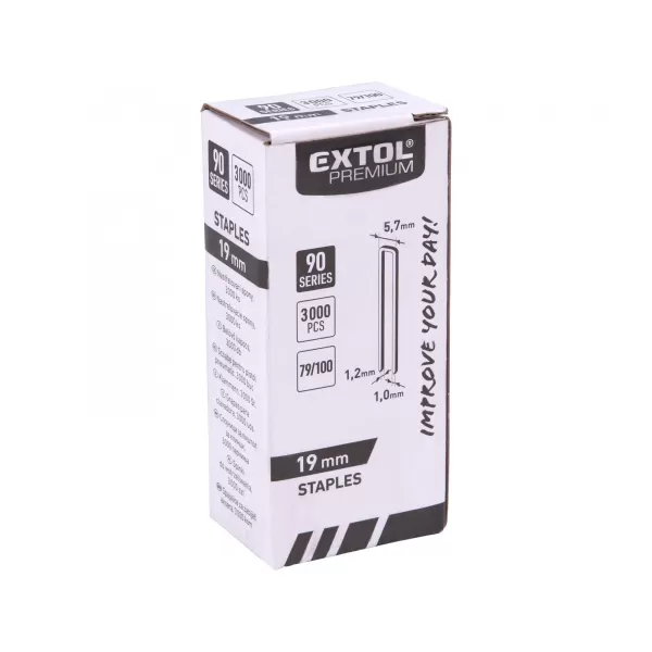 Spony nastřelovací 3000 ks 19 mm EXTOL PREMIUM 8862621