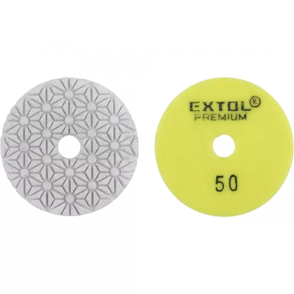 Kotouč diamantový leštící na obklady, 100mm, P50, suchý zip EXTOL PREMIUM 8803090