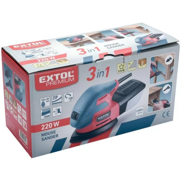 Bruska vibrační 3v1, delta, 220W EXTOL PREMIUM 8894002