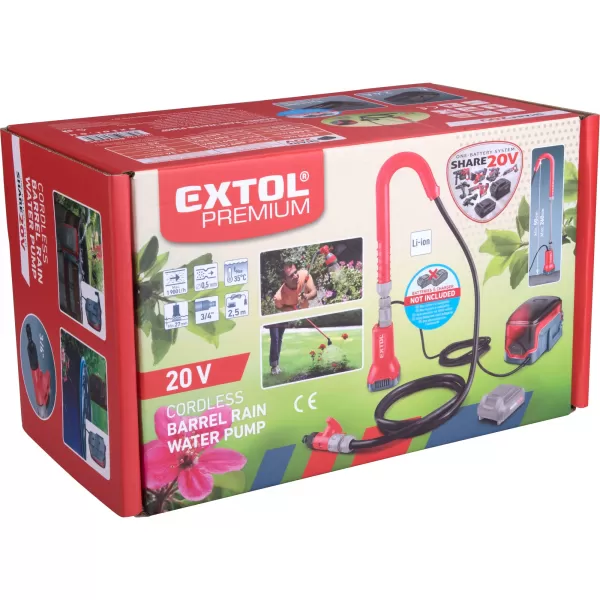 Aku čerpadlo do sudu 20V bez aku SHARE20V EXTOL PREMIUM 8891931