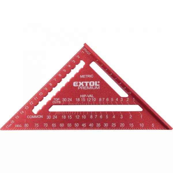 Úhelník tesařský/truhlářský víceúčelový, 180mm, kov Extol Premium 8825100