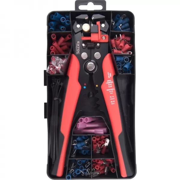 Kleště odizolovací/krimpovací a koncovky, sada 231ks EXTOL PREMIUM 8831126