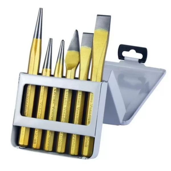 Sekáče, průbojníky a důlčík sada 6ks v nylonovém pouzdře CrV EXTOL PREMIUM 8801820