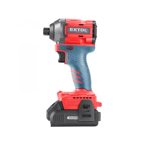 Aku rázový utahovák 1/4" 20V/2,0 Ah SHARE20V BRUSHLESS Extol Premium 8891814