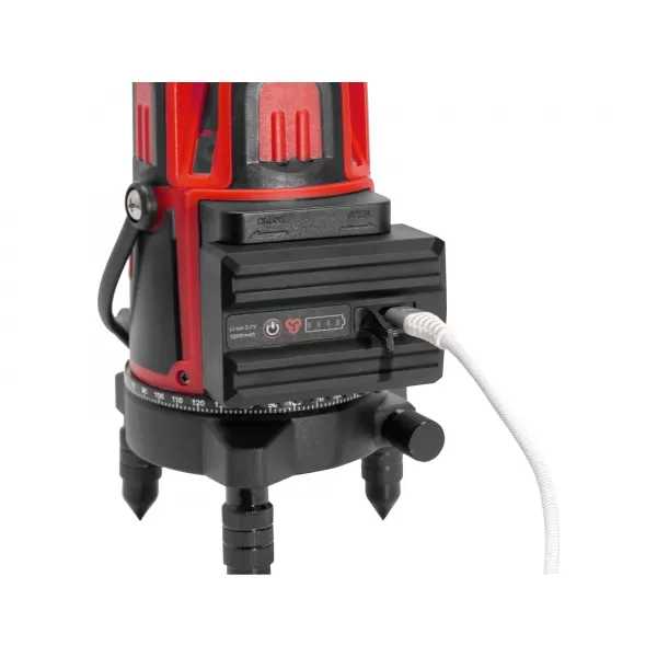 Zelený liniový křížový samonivelační laser 1H x 4V (+6D) EXTOL PREMIUM 8823312