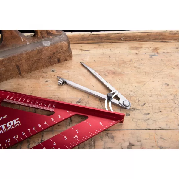 Úhelník tesařský/truhlářský víceúčelový, 300mm, kov Extol Premium 8825101