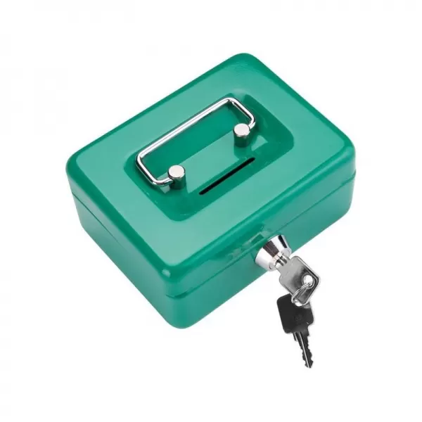 Schránka na peníze s pořadačem a otvorem pro mince 125x95x60mm 2 klíče EXTOL CRAFT 99008