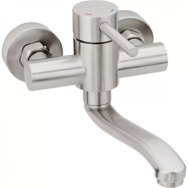 Saténová dřezová/umyvadlová baterie 100 mm MUSA 833000
