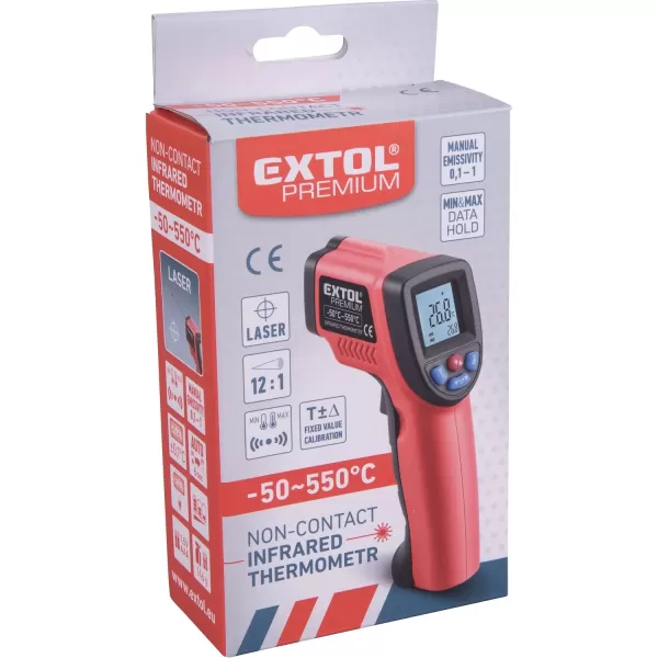 Bezkontaktní teploměr IR průmyslový EXTOL PREMIUM 8831302