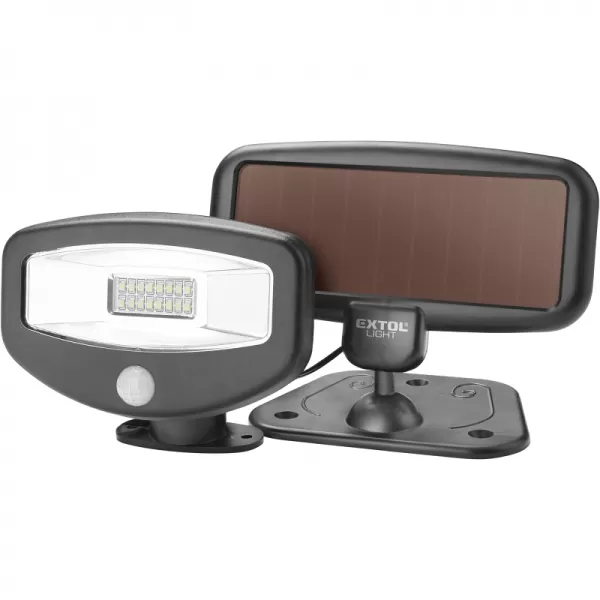 LED reflektor s pohybovým čidlem 100lm solární nabíjení EXTOL LIGHT 43270