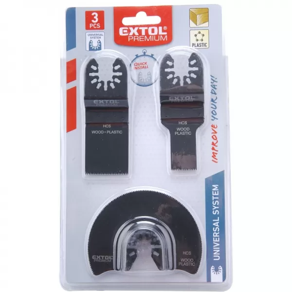 Multifunkční nářadí sada 3ks HCS EXTOL PREMIUM 8803823