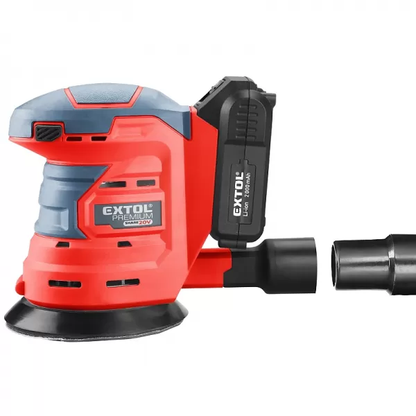 Aku excentrická bruska 125mm 20V 2,0Ah Extol Premium 8891846