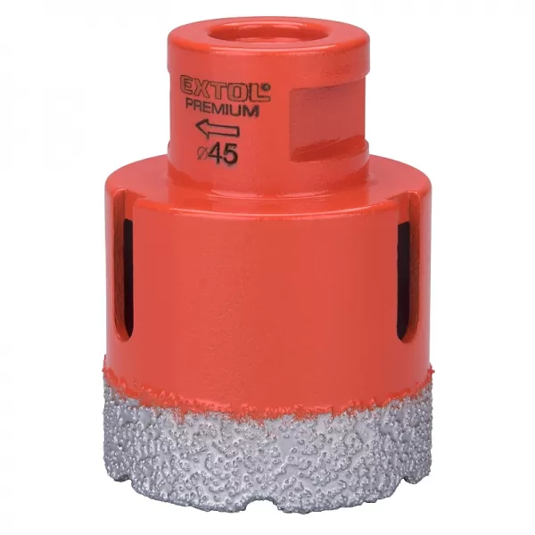 Vykružovací diamantová korunka 45mm pro úhlové brusky EXTOL PREMIUM 8801871