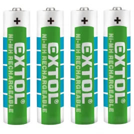 Nabíjecí baterie 4ks AAA (HR03) 1,2V 1000mAh NiMh EXTOL ENERGY 42060