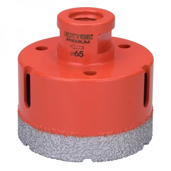 Vykružovací diamantová korunka 65mm pro úhlové brusky EXTOL PREMIUM 8801876