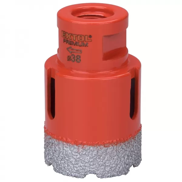 Vykružovací diamantová korunka 38mm pro úhlové brusky EXTOL PREMIUM 8801869