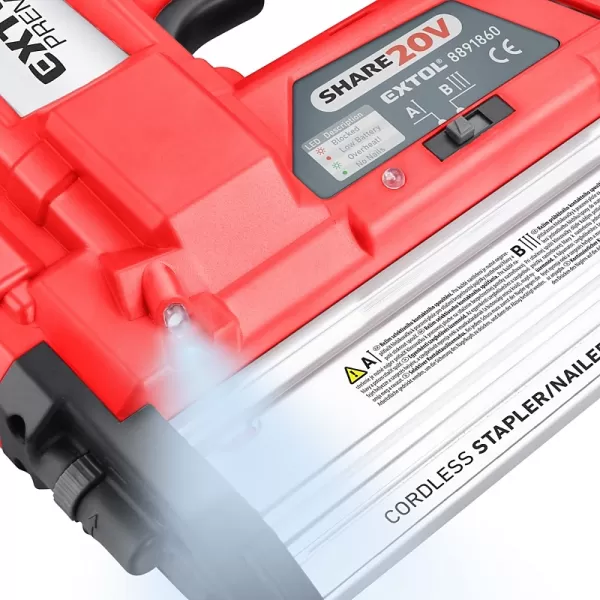 Aku hřebíkovačka / sponkovačka 20V 2,0Ah Extol Premium 8891860