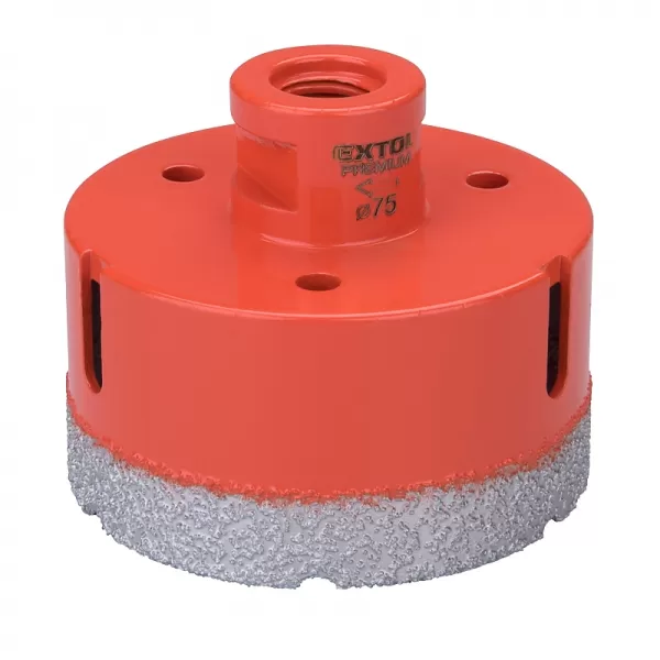 Vykružovací diamantová korunka 75mm pro úhlové brusky EXTOL PREMIUM 8801878