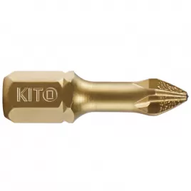 Sada hrotů 20 ks PH 3x25 mm S2/TiN KITO 4820113