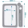 Skládací lupa se světlem, 4× zvětšení, USB nabíjení Extol Light 43164