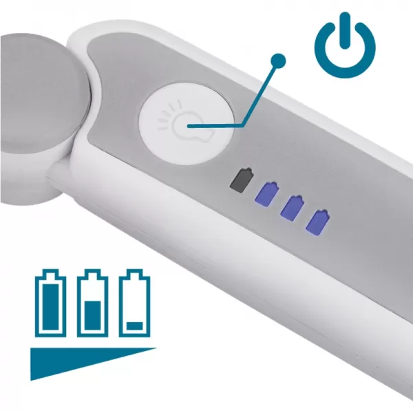 Skládací lupa se světlem, 4× zvětšení, USB nabíjení Extol Light 43164