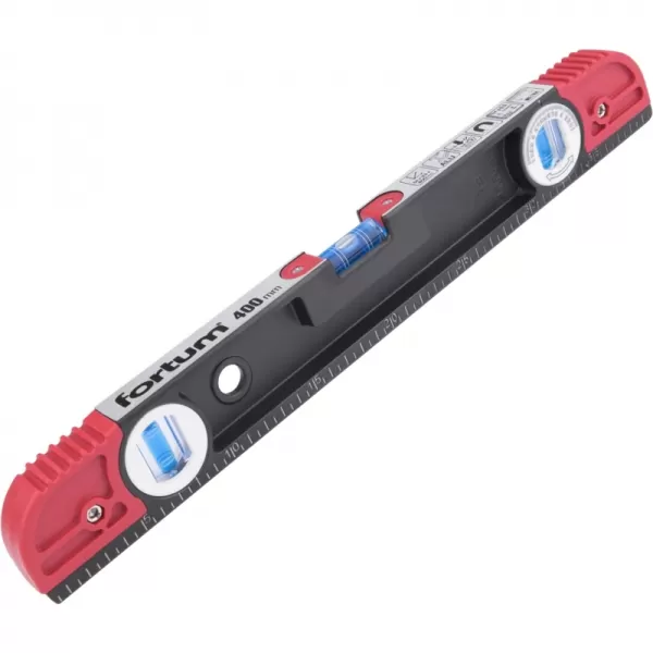 Vodováha kovová s magnety, 400mm, 3libely (1x360°otočná) FORTUM 4783544