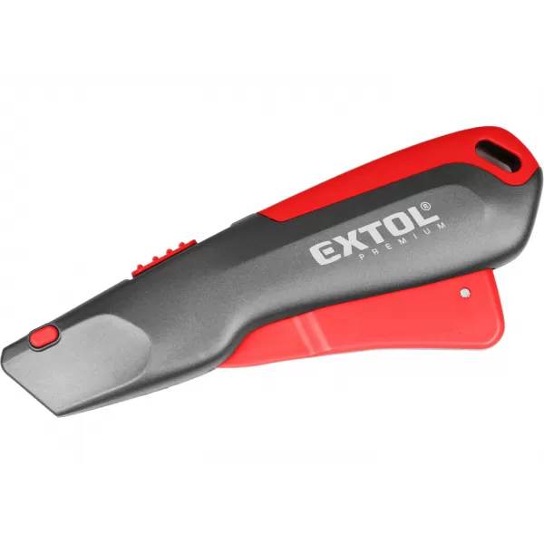 Nůž kovový s bezpečnostní spouští, samozasouvací, 19mm EXTOL PREMIUM 8855003