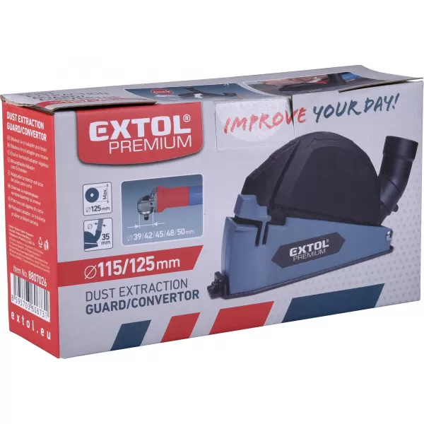 Kryt/adaptér odsávací pro řezání úhlovou bruskou 115/125 mm EXTOL PREMIUM 8807026