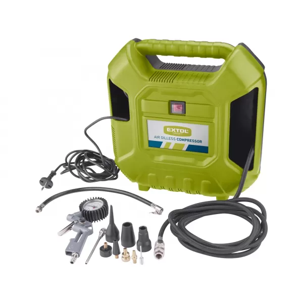 Bezolejový kompresor 1100W Extol Craft 418102