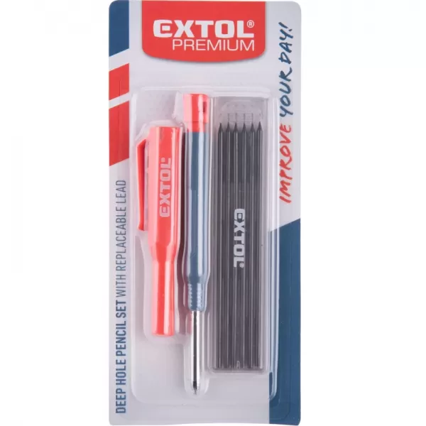 Tužka/značkovač s pouzdrem a vyměnitelnou tuhou EXTOL PREMIUM 8853007